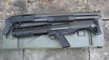 Other ideas would be a shotgun. A pistol grip 8 shot Mossberg 500 and a KSG both fit fine. 
