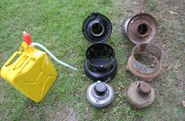 The Perfection heaters seem to be all the same. They are just a steel frame that holds this tank and burner assembly. 