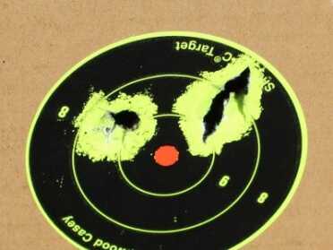 Five through two holes. The curse of the random flier--or was it poor trigger discipline?