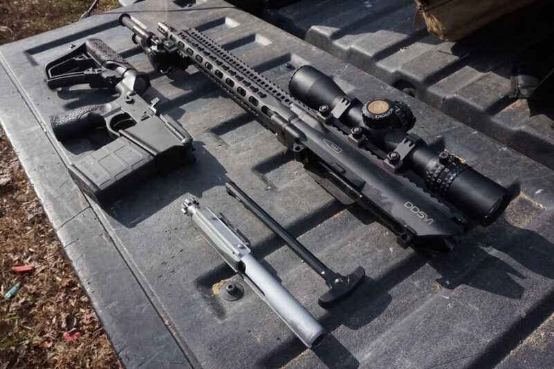 Finally a .308/7.62 Battle Rifle from Daniel Defense - DD5V1 Review - SHOT Show 2016 The DD5V1 broken down.