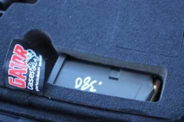 Though the SIG is a tight squeeze, there would be no issue concealing a GLOCK 17 or a 1911. 