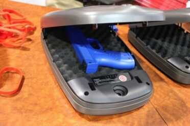 You can fit most handguns in these Hornady's safes. 