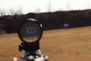 Through the Leupold. 