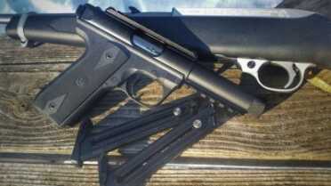 Ruger 10/22 and Ruger .22 /.45 Both can be used for Steel Challenge competitions.