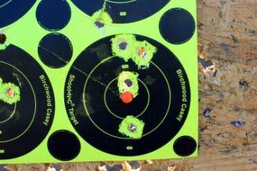 5 from the holster from 7 yards. 