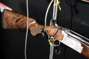 Very fancy Winchester 101 shotgun. This one was owned by the President of Winchester Canada. Damascus barrels for the win. chester. 