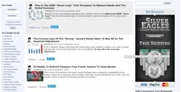 This is a screen capture from zerohedge.com, which is a financial truther site I follow.  These ads for gold and silver bullion are everywhere, but I think a potential windfall in bullion is a fools game.  Buy what you need to live, as as what you need to survive, then worry about preserving the purchasing power of what cash you have. 