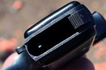 The mag well is small, and has no bevels. 