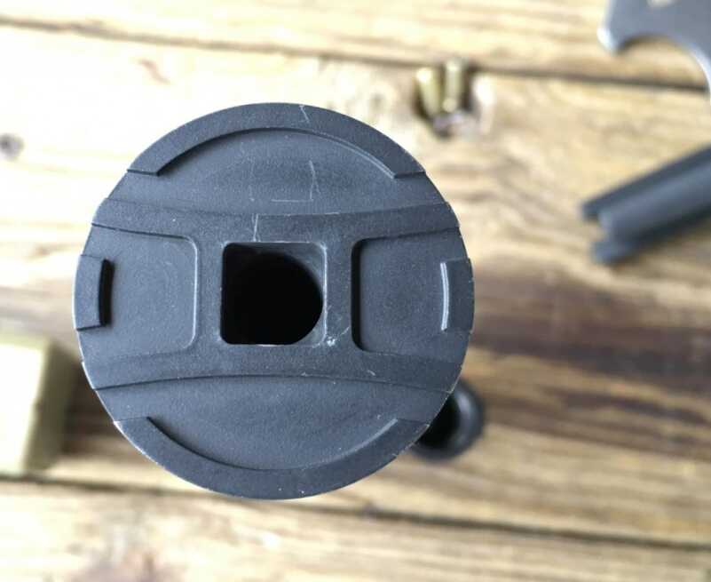 Review: Gemtech ONE Suppressor The end cap is fixed with a hole sized for .30 caliber.