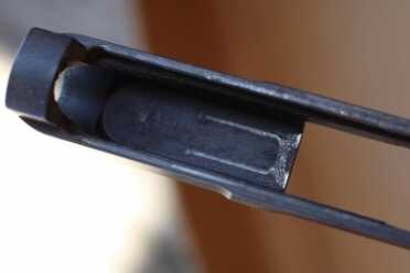 There's a bit of wear inside the slide, but no rust. 