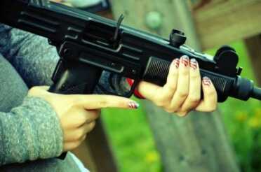 Proper trigger discipline is key when you're teaching youngsters. 