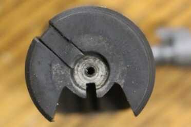 Front of Bolt with cocking handle. 