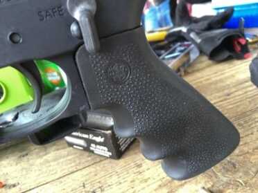 Review: Smith & Wesson M&P 15-22 Performance Center Rifle The Hogue pistol grip is a nice touch.