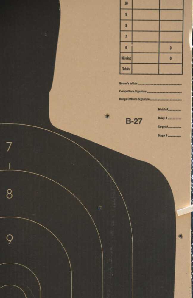 These three rounds of the five were separated by over 9 inches.