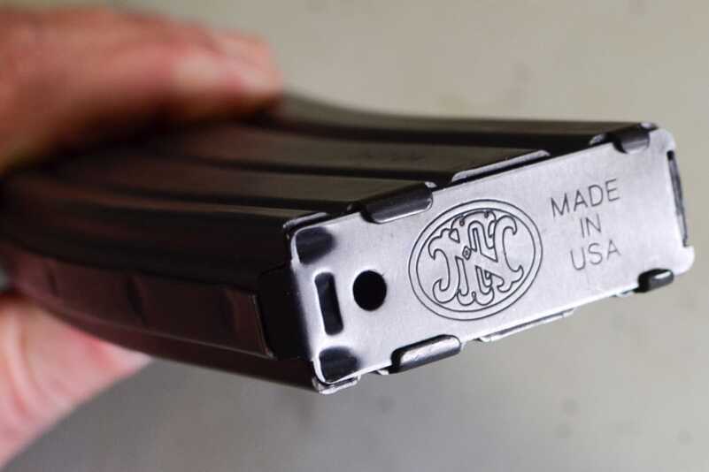FN supplies one metal magazine with anti-tilt follower