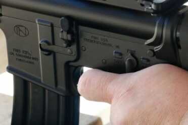 The trigger is within military specs breaking at 5.5 pounds with a minimal take-up 