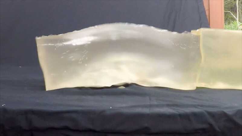 Winchester 223 round impacting ballistic gel