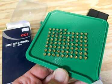 When you flip a tray of primers into the hand tool tray, some will be right side up and others will be upside down.