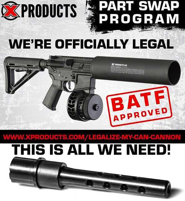 x products can cannon part swap program