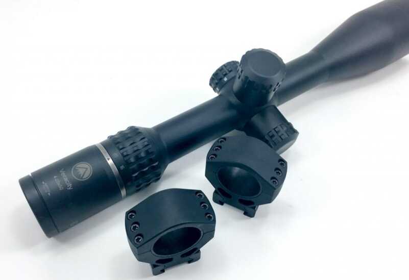 The Burris Veracity 4-20x50 scope with XTR Signature rings. 
