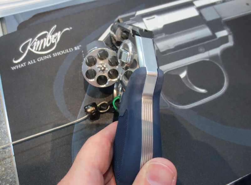Double Take: Another Brief But Longing Look at the Kimber Revolver -- NRA 2016 Six-round cylinder, reputed to be the smallest ever offered.