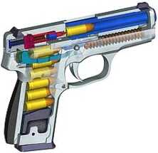 The Kahr Trigger Invention - Patented Tech Sets the Bar T9 cutaway