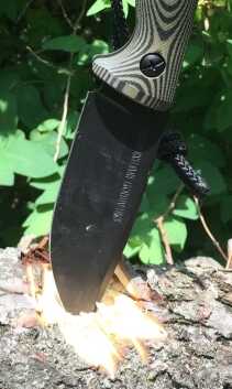 A close up of the blade. 