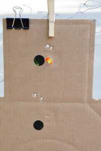 The author was able to get some very good "head shot" groups on target at five yards with the Backup.