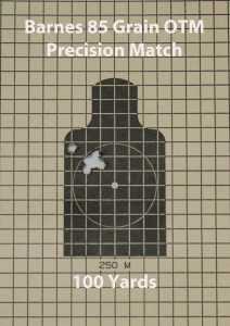 Barnes new Precision Match 85-grain OTM shot quite well out of the Grunt, with a tightest group of .55 inches at 100 yards.