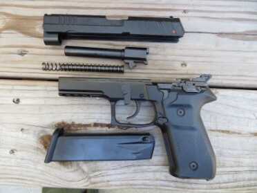 The Arex Rex Zero 1 breaks down easily into its primary components for cleaning and maintenance.