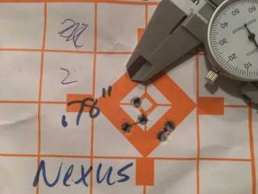 A 6-pound, sub-MOA, 9 5.56mm AR?—Full Review. The Nexus 77-grain match ammo shot exceptionally well from the M-15 as evidenced by this 100-yard, five-shot group.