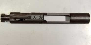 Amongst the internals are a few nice surprises, starting off with an M16 bolt and carrier with a properly-staked gas key. 