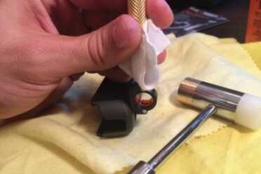 The rear sight was a tight fit, but I eventually got it where it needed to be. Don’t be shy with that hammer, though. It takes a few firm strokes to move the sight within the slide notch. 