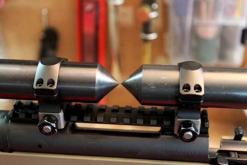 Using a good quality base and rings keeps everything aligned and working smoothly these wheeler alignment bars indicate that everything is good to go.