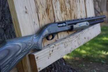 Author's first shotgun, a Remington 870. Bolt is almost worn shiny from use.