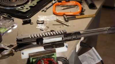 The author used a MidSouth Shooter Supply Del-Ton AR build kit for this home build project.