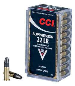 CCI Suppressor is optimized to reduce mess and keep the noise down.