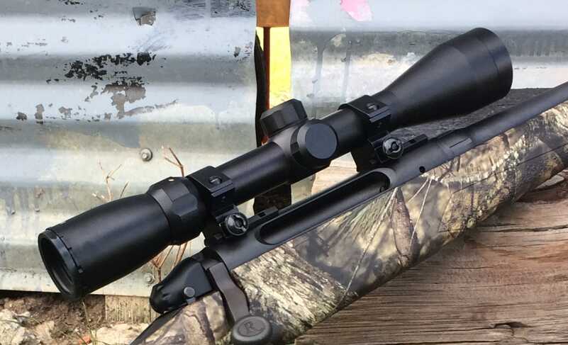 The rifle comes equipped out of the box with a 3-9X scope that is mounted and boresighted.