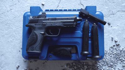 The author tried out an S&W C.O.R.E. pistol with a standard and a threaded barrel, direct from the factory.