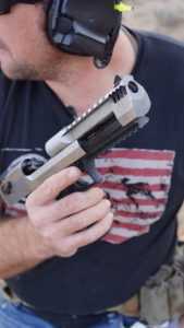 The barrel of the L6 has an integral Picatinny rail, as does the alloy frame.