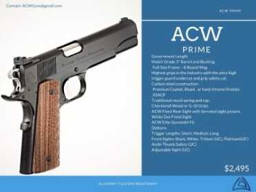 Cabot Guns Rebooting 1911 Specialist Alchemy Custom Weaponry