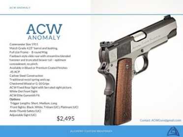 Cabot Guns Rebooting 1911 Specialist Alchemy Custom Weaponry