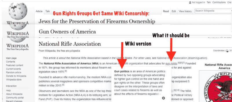 Wikipedia Censors 'Gun Rights'