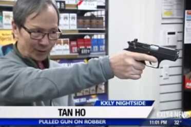 Never Bring a Knife to a Gunfight: Armed Minimart Owner Sends Robber Packing Never Bring a Knife to a Gunfight: Armed Minimart Owner Sends Robber Packing