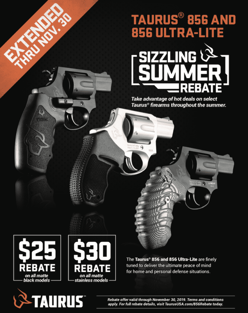 Taurus Extends Rebate on Select 856 and 856 Ultra-Lite Revolvers