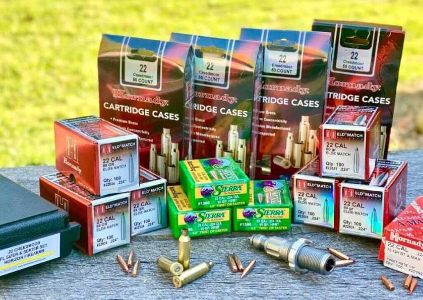 The Amazing 22 Creedmoor: A Wildcat Worth a Hard Look Cartridge cases, components, and tools for the little varmint hunting round.