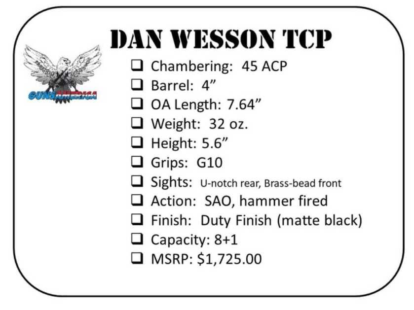 Dan Wesson TCP – Elegance Goes Tactical Dan Wesson TCP – Elegance Goes Tactical