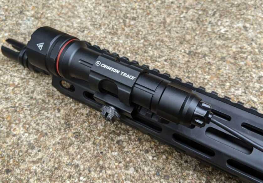Crimson Trace light mounted on a AR15