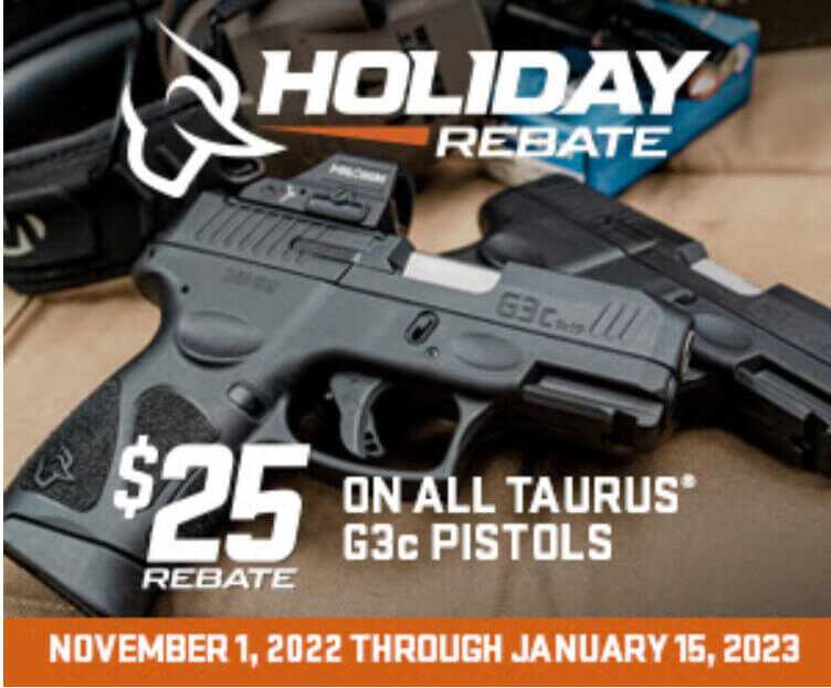 Taurus Announces Holiday Rebate on G-Series Pistols