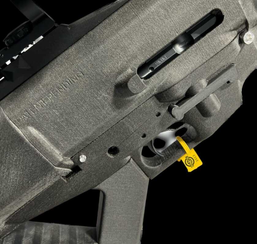 The Brujeria Rifle w/ Electromagnet Recoil Reduction from Fry Tech -- SHOT Show 2023